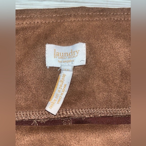 Laundry Brown Suede Pants - Picture 4 of 6